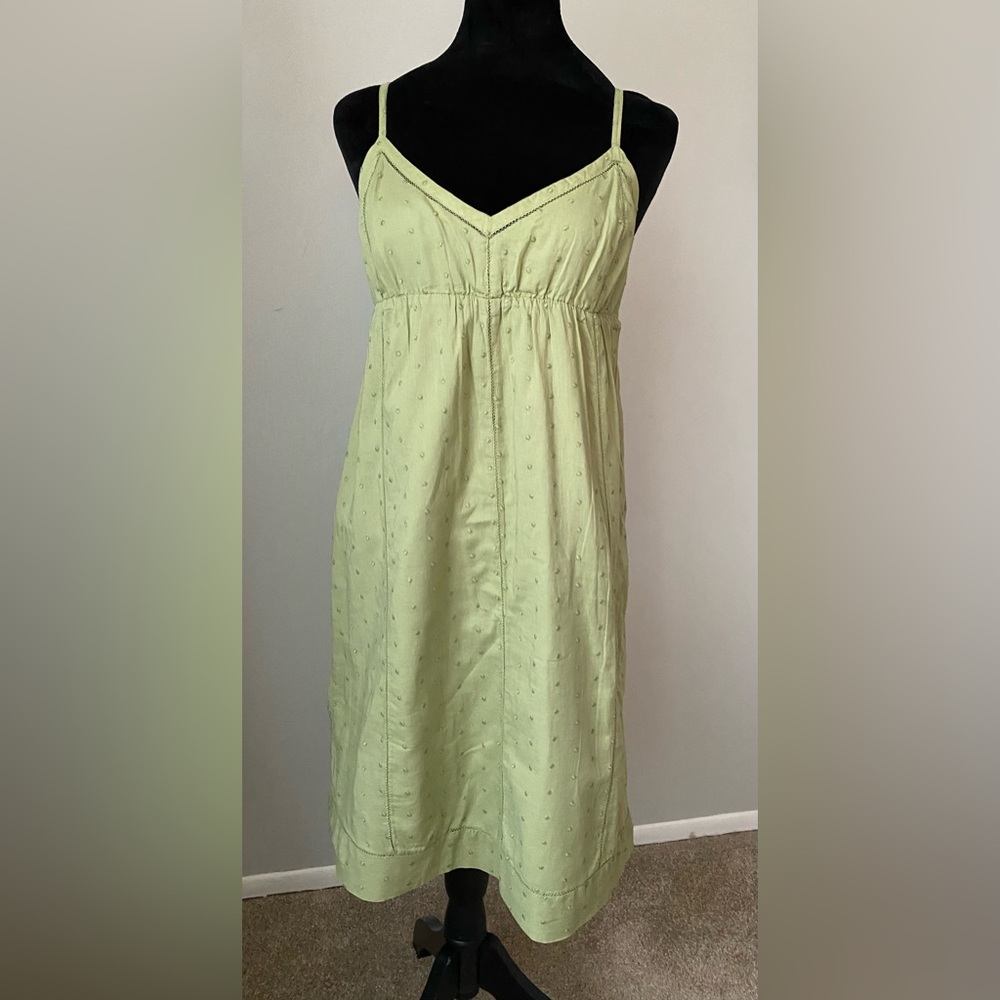 Vintage Old Navy Muted Olive Cotton Eyelet Sundress